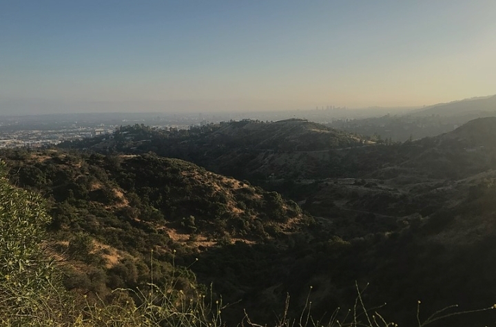 Hiking view at Griffith Park, Los Angeles, California 