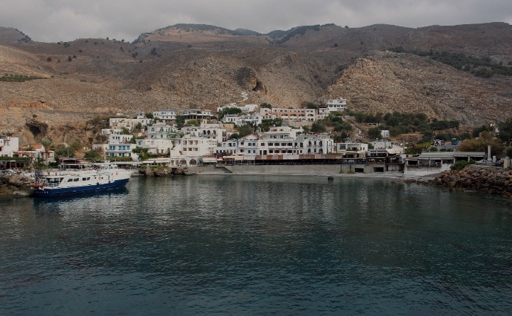 Hottest Greek Island In April Chora Sfakion, a village in Crete, Greece